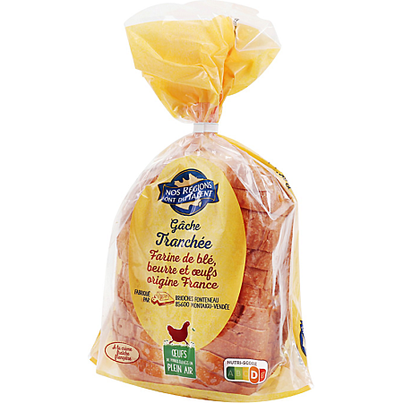 NOS RÉGIONS ONT DU TALENT Ovale Sliced Gâche Butter 450g