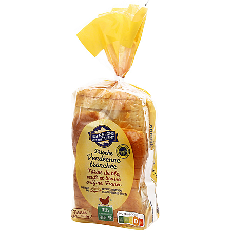 NOS RÉGIONS ONT DU TALENT Vendée IGP Sliced Brioche 450g