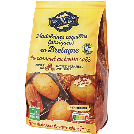 NOS REGIONS ONT DU TALENT Caramel Madeleines 330g