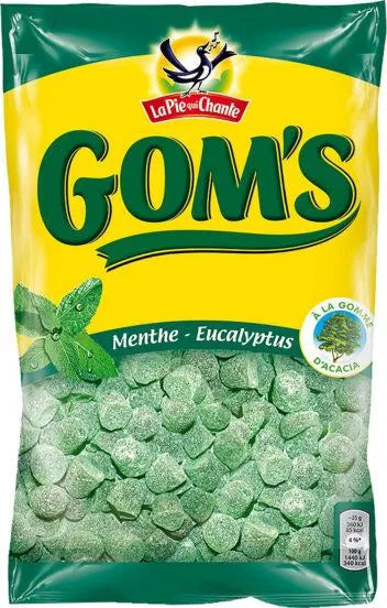 LA PIE QUI CHANTE Gom’s Fresh Mint & Eucalyptus Soft Candies with Acacia Gum 265g