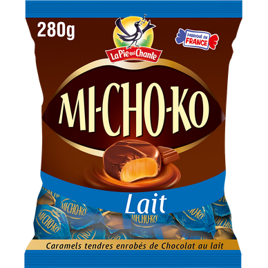 LA PIE QUI CHANTE Michoko Milk Chocolate & Caramel Candies 280g