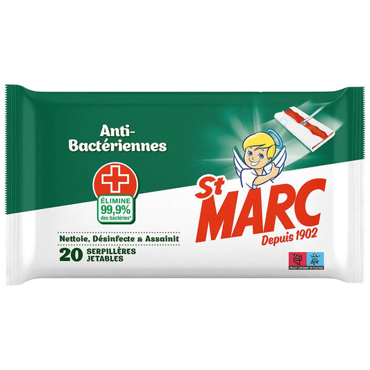 ST MARC Disposable Impregnated Antibacterial Floor Wipes (20 Pack)