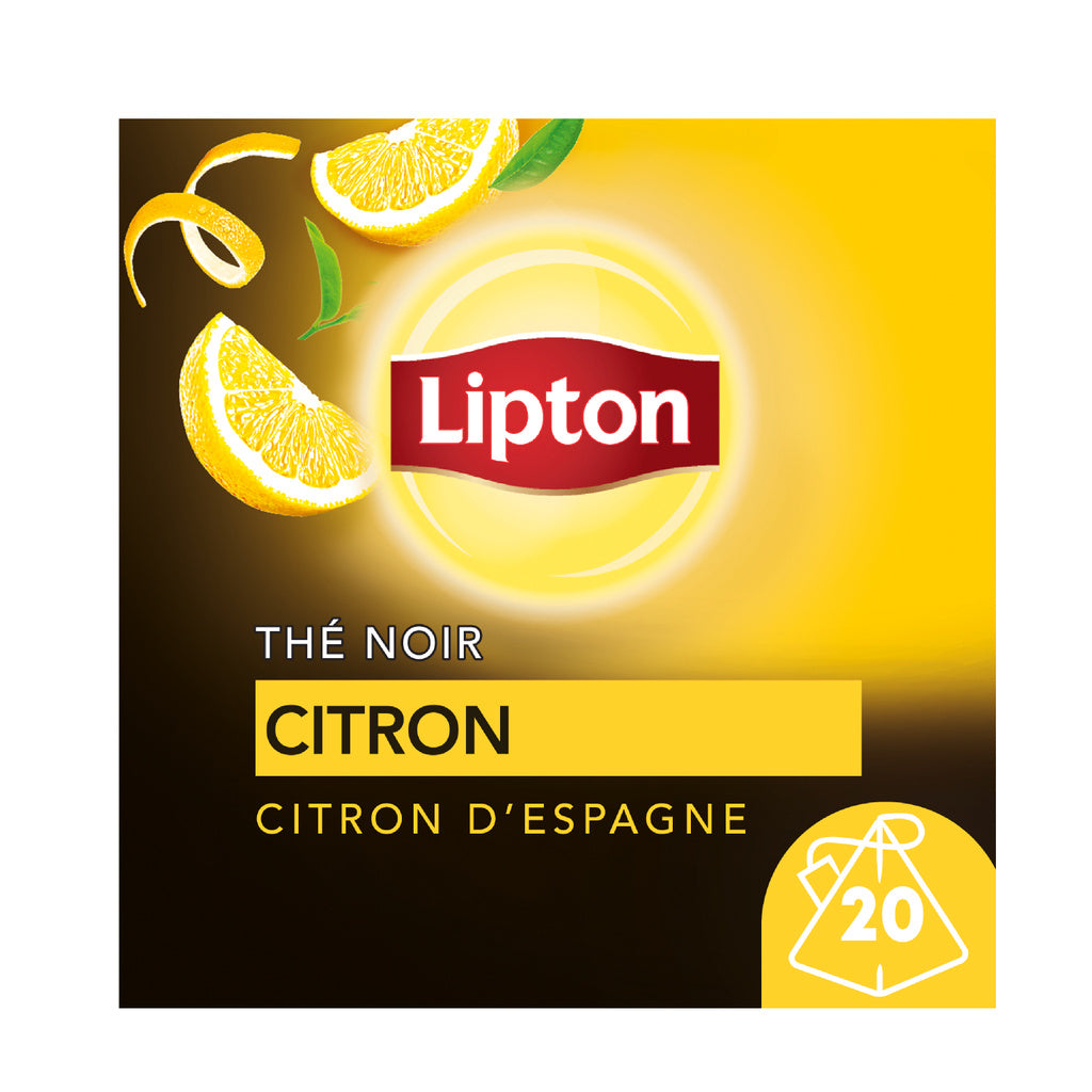 LIPTON Thé noir au citron d'Espagne x20 sachets