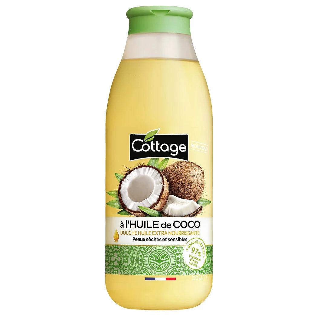 COTTAGE Shower Oil with Naturally Sourced Coconut Oil 560ml