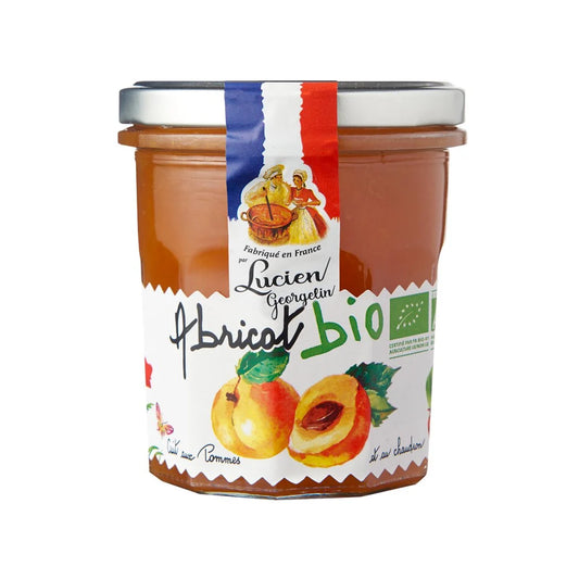 LUCIEN GEORGELIN Organic Apricot Spread Cooked with Apples & in a Cauldron 320g