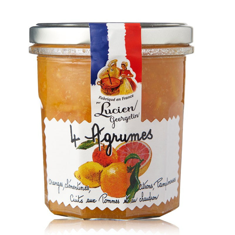 LUCIEN GEORGELIN 4 Citrus Spread Cooked with Apples & in a Cauldron 320g
