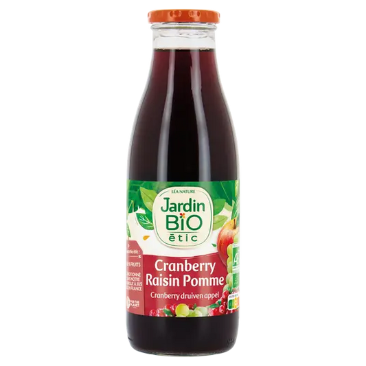 JARDIN BIO Organic Cranberry Grape & Apple Juice 75cl