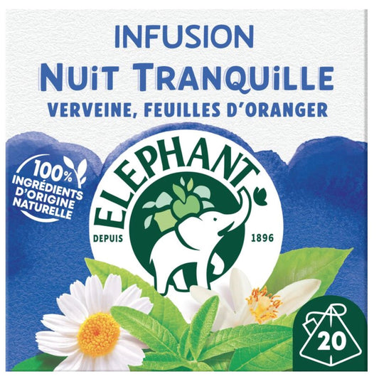 ELEPHANT Peaceful Night - Infusion verbena, orange leaves, chamomile & linden x20