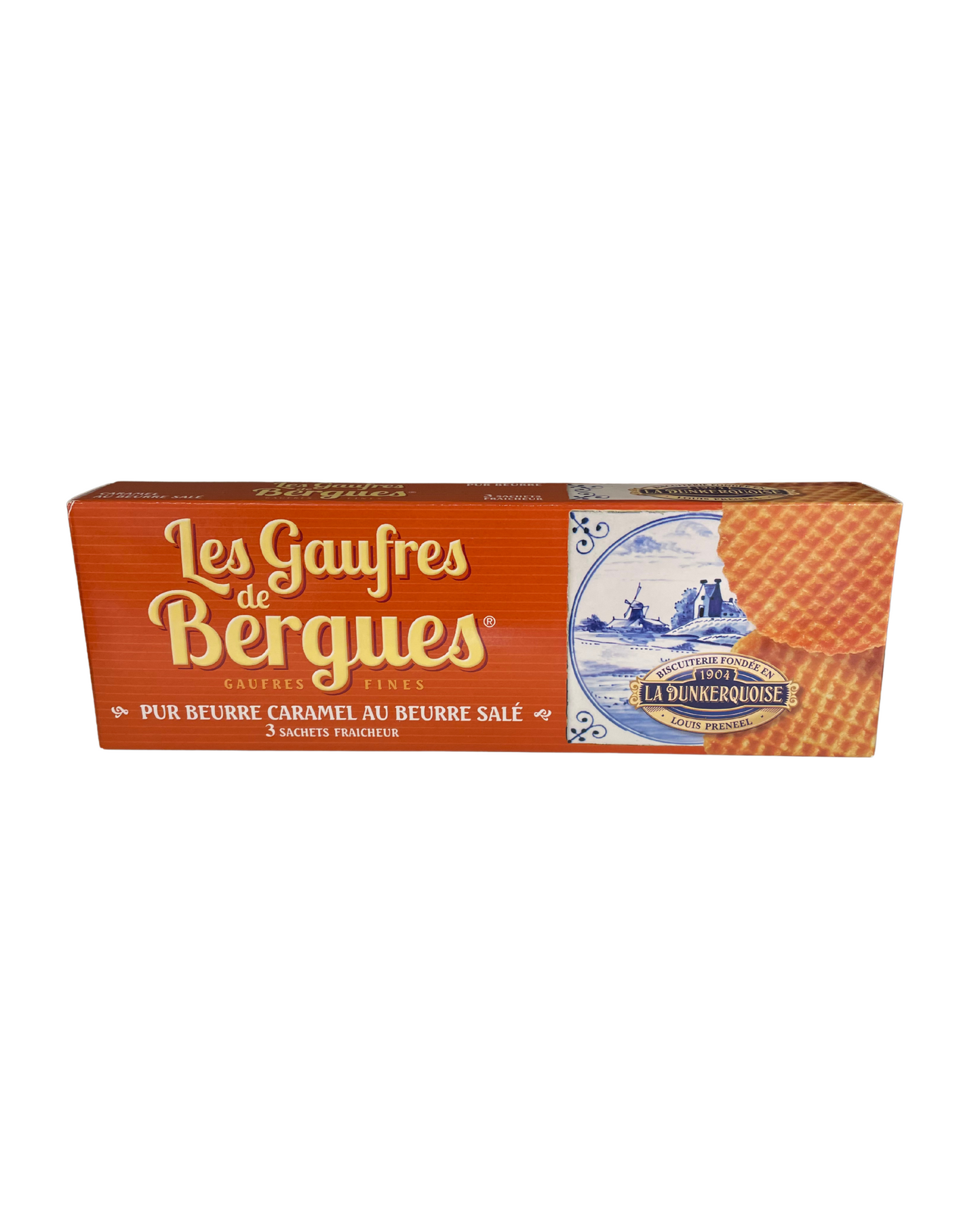 LA DUNKERQUOISE – LES GAUFRES DE BERGUES Thin Butter Waffles Salted Butter Caramel 150g