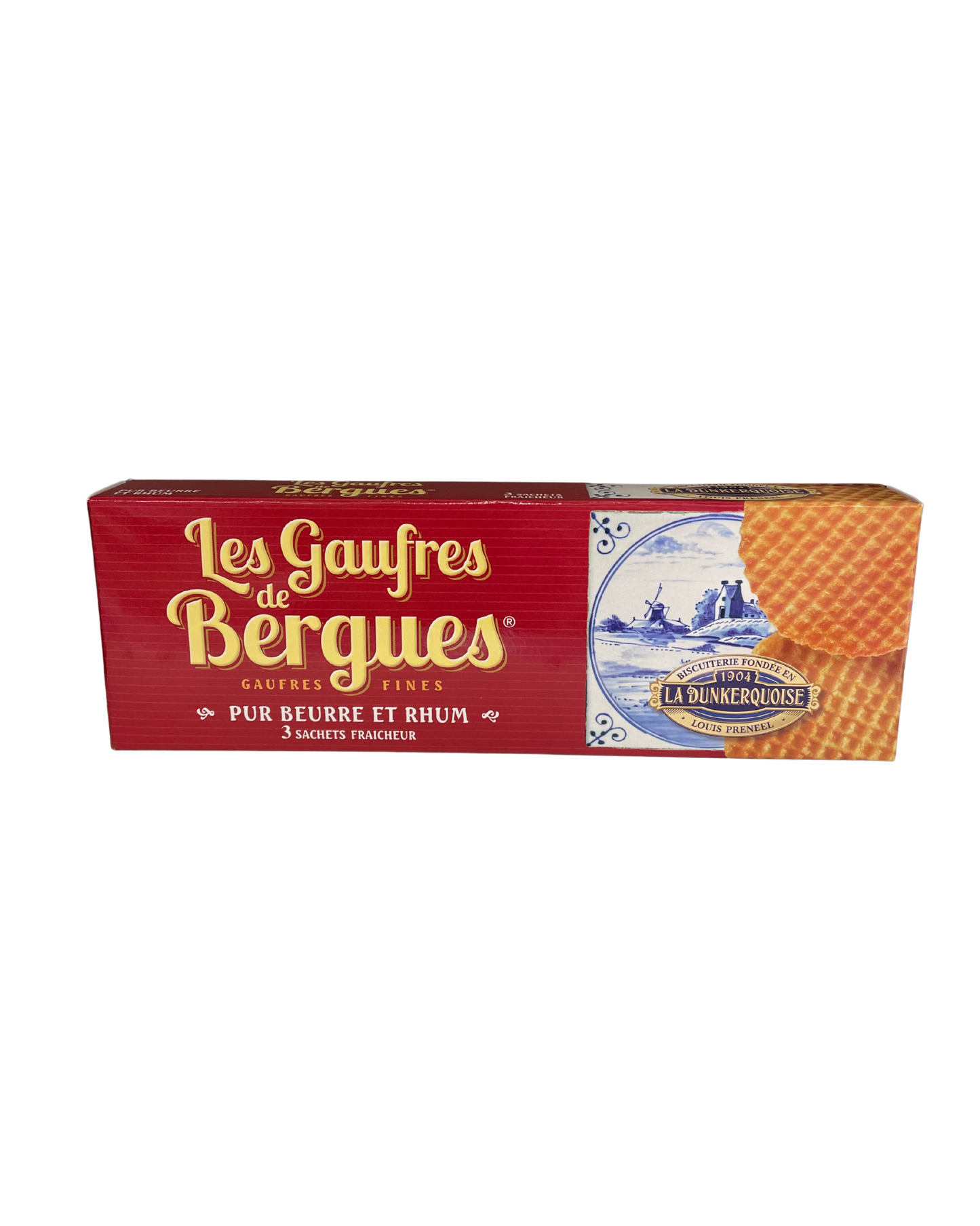LA DUNKERQUOISE – LES GAUFRES DE BERGUES Thin Butter Waffles with Rum 150g