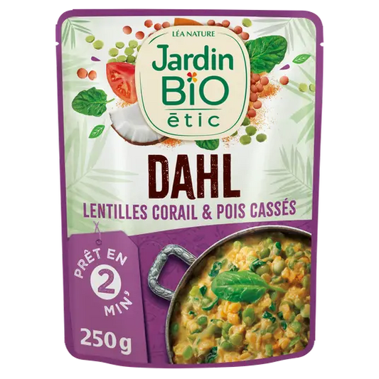 JARDIN BIO Organic Red Lentil & Split Pea Dhal 250g