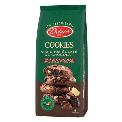 DELACRE La Biscuiterie – Triple Chocolate Cookies 6 cookies – 136g