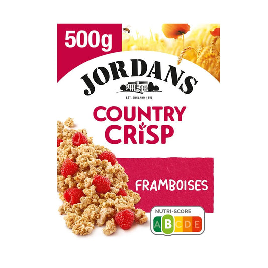 JORDANS Céréales country crisp framboise 500g