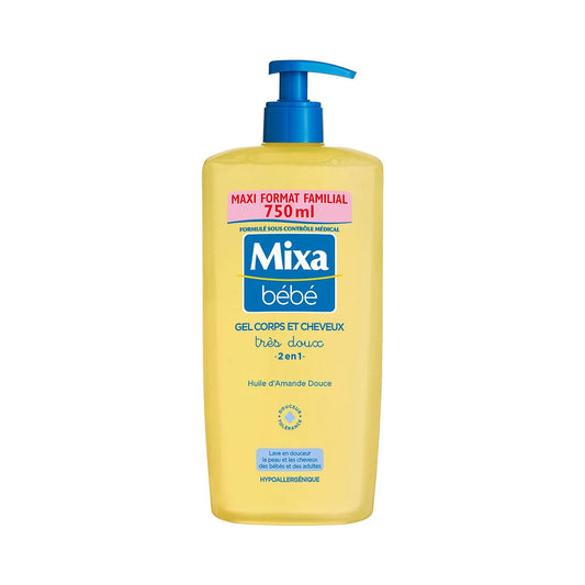 MIXA Mixa Bébé - Gel corps et cheveux très doux 2en1 huile d'amande douce 750ml