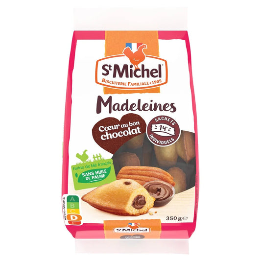 ST MICHEL Madeleines cœur chocolat 350g