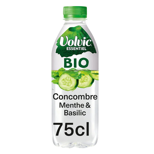VOLVIC Eau aromatisée concombre menthe basilic bio 75CL