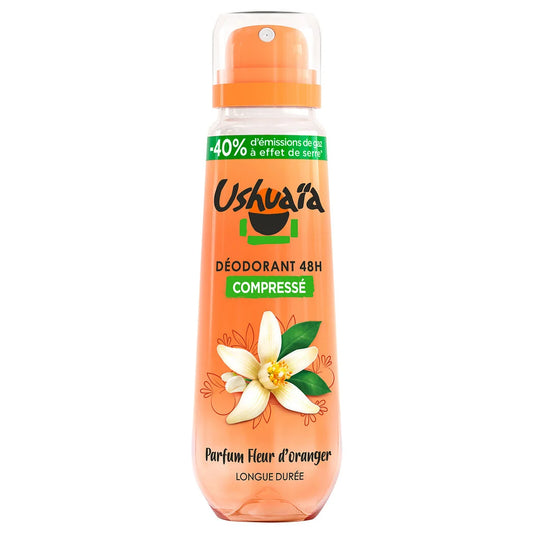 USHUAIA Déodorant Spray Compressé Fleur d'Oranger 100ml