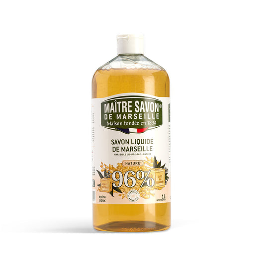 MAITRE SAVON DE MARSEILLE Savon liquide de Marseille extra doux nature flacon 1L