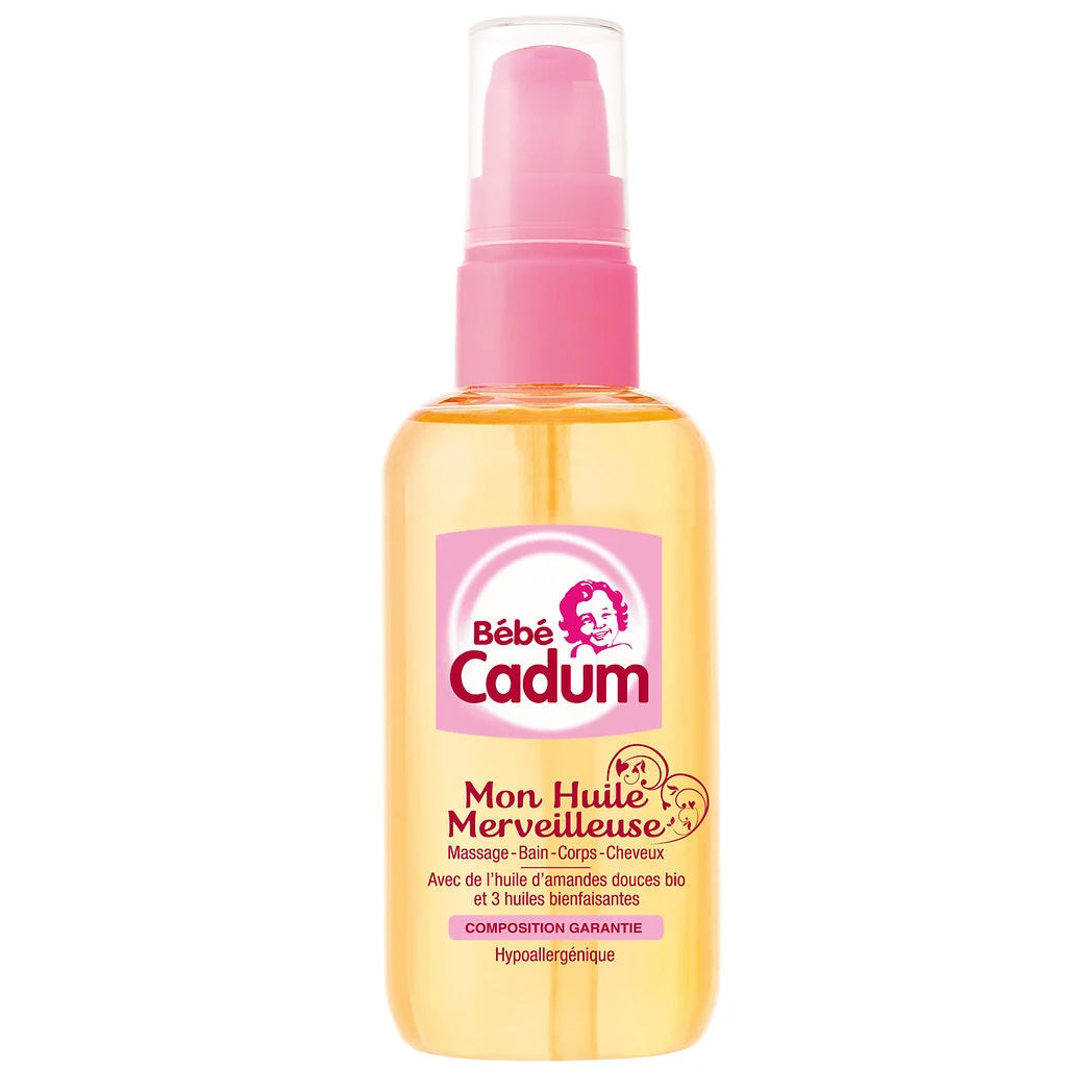 BEBE CADUM - Huile merveilleuse massage bain corps et cheveux 100ml