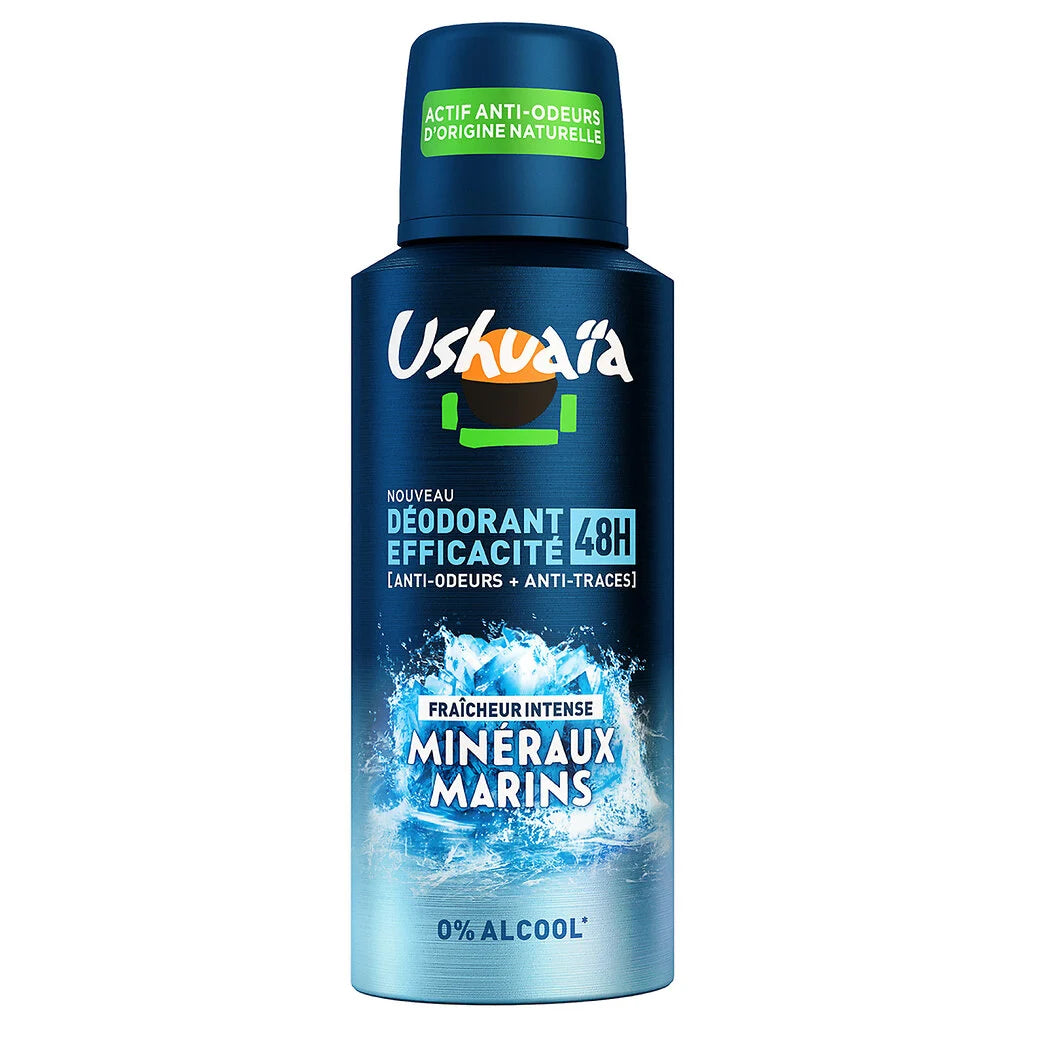 USHUAIA Déodorant Homme Spray Minéraux Marins 150ml