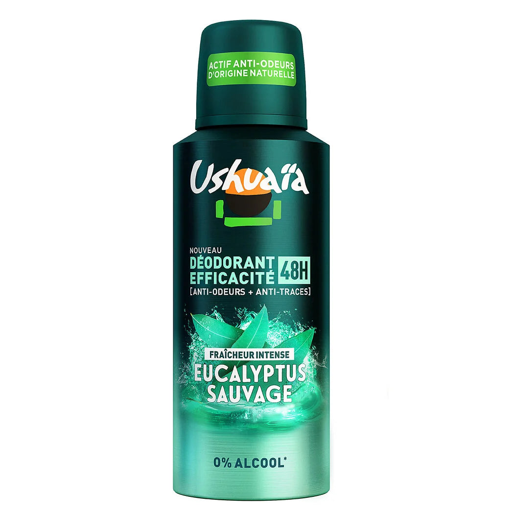 USHUAIA Déodorant Homme Spray Eucalyptus Sauvage 150ml
