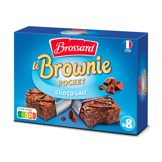 BROSSARD Le Mini Brownie chocolat au lait pépites de chocolat 8x30g