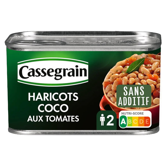 CASSEGRAIN Haricots coco cuisinés aux tomates 435g