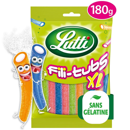 LUTTI Bonbons Fili-Tubs XL piquants aux fruits 180g