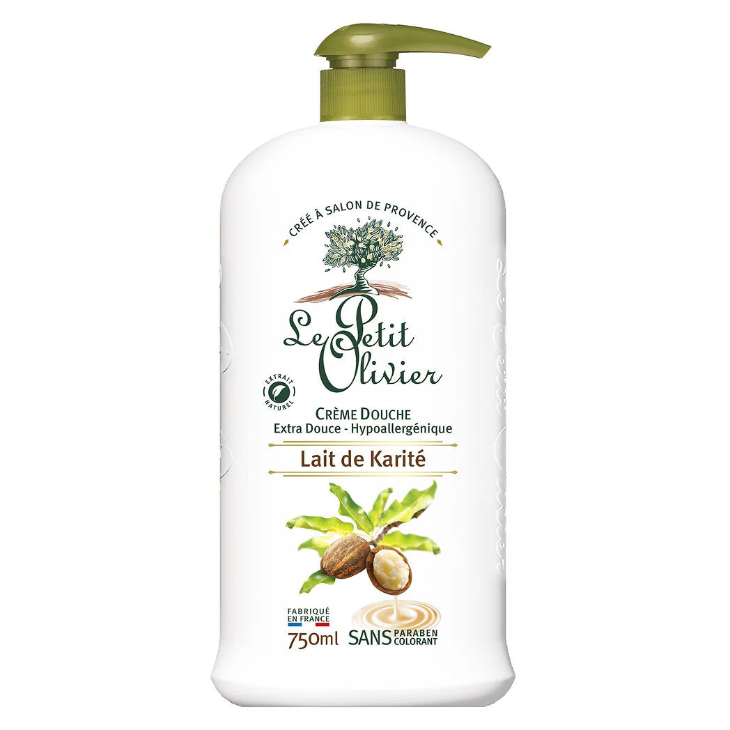 LE PETIT OLIVIER Crème douche extra douce & hydratante lait de karité 750ml