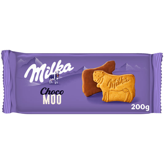 MILKA Biscuits Choco Moo nappés chocolat au lait x15 - 200g