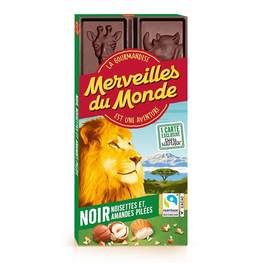MERVEILLES DU MONDE Chocolat noir noisettes et amandes 100g