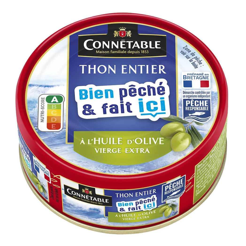 CONNETABLE Thon entier à l'huile d'olive vierge extra 160g