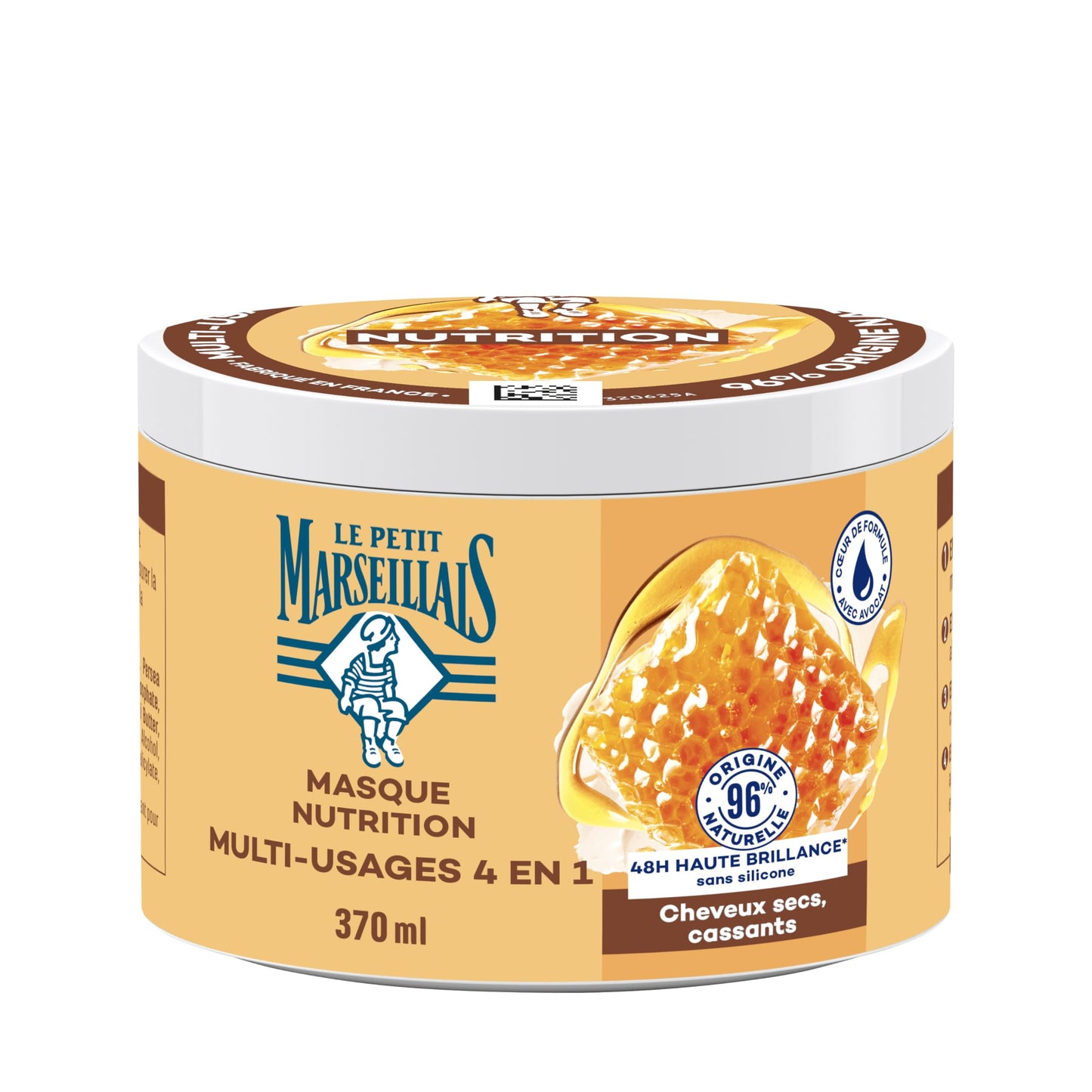 LE PETIT MARSEILLAIS 4-in-1 Nutrition Hair Mask Organic Honey & Shea 370ml