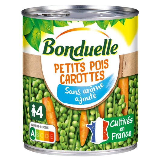 BONDUELLE Petits pois & carottes sans arôme ajouté 530g