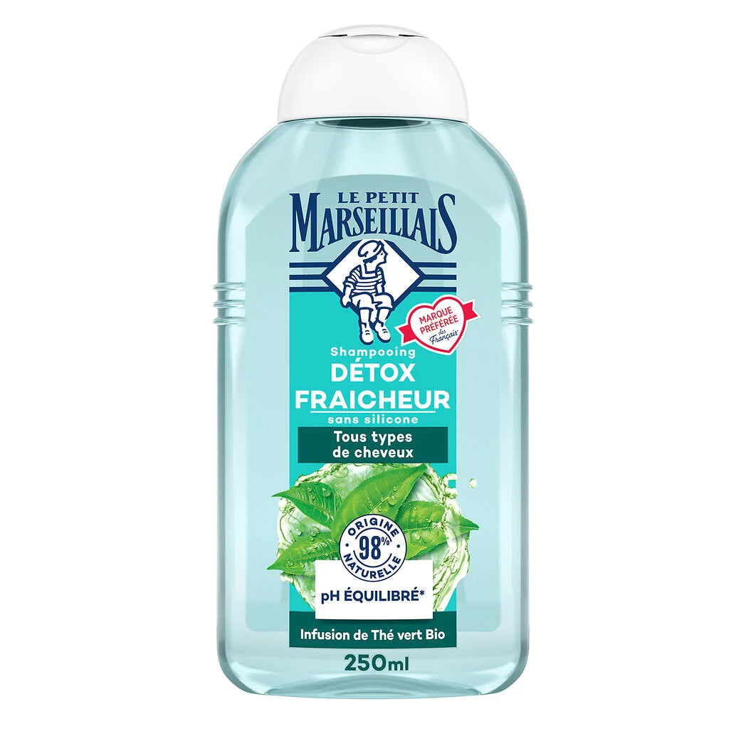 LE PETIT MARSEILLAIS Shampooing infusion détox thym et thé vert bio sans silicone 250ml