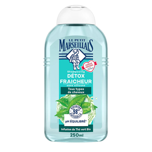 LE PETIT MARSEILLAIS Detox Infusion Shampoo Organic Thyme and Green Tea, Silicone-Free 250ml