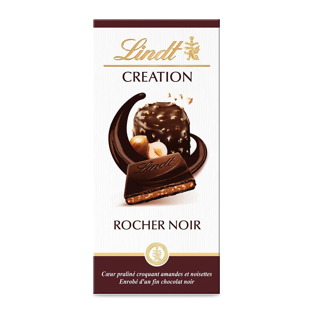 LINDT Création - Dunkle Rocher-Schokolade 150g