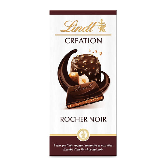 LINDT Création - Chocolat Rocher noir 150g
