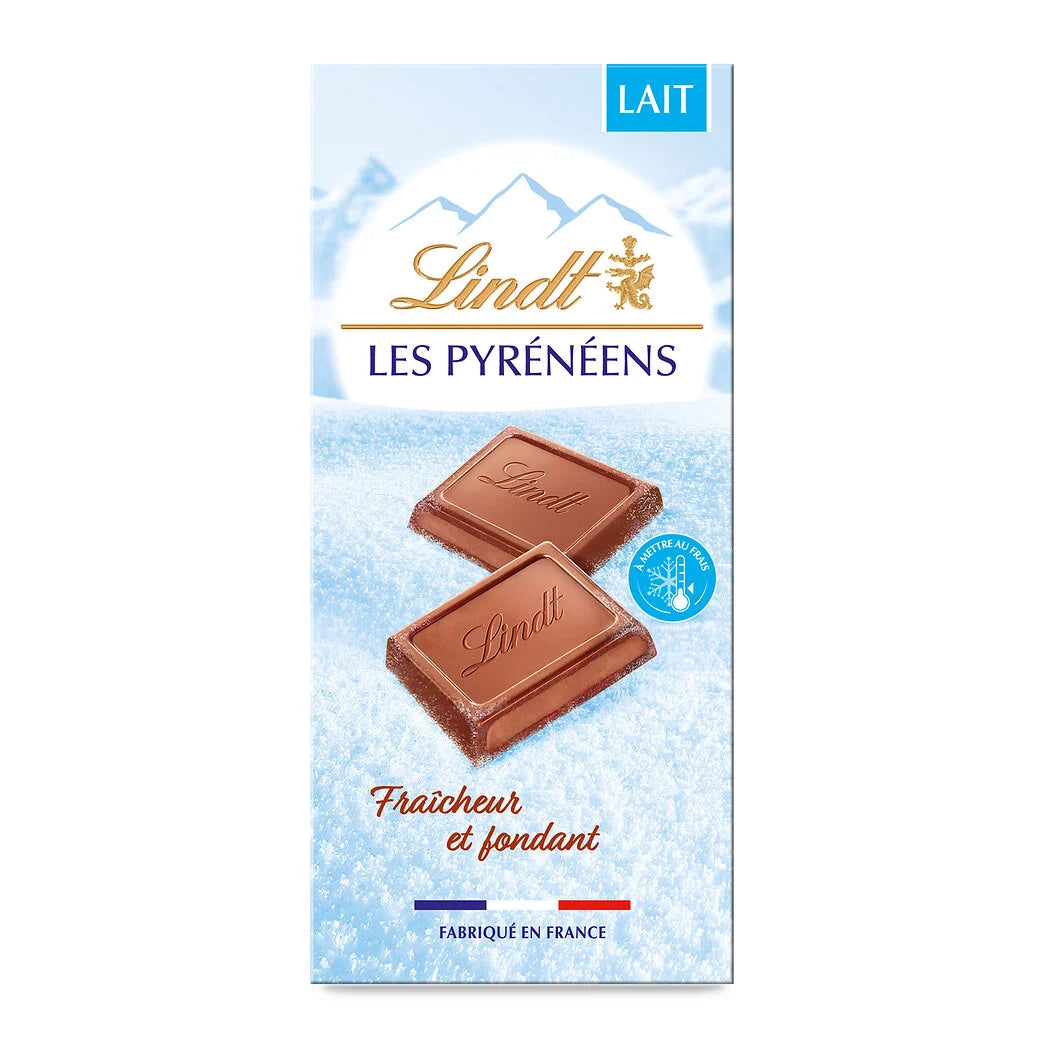 LINDT Les Pyrénéens - Vollmilchschokoladentafel 150g