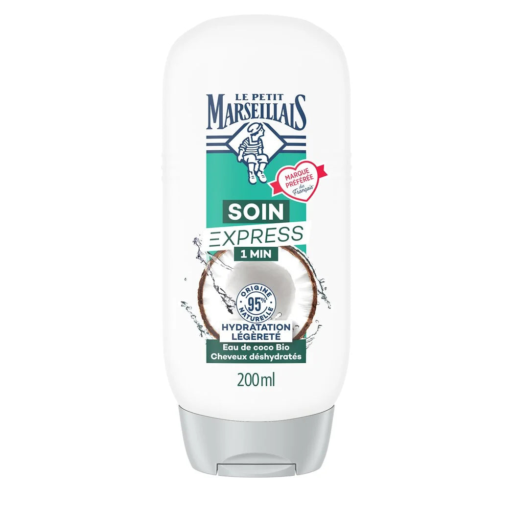 LE PETIT MARSEILLAIS Après-shampooing soin hydratant express eau de coco 200ml