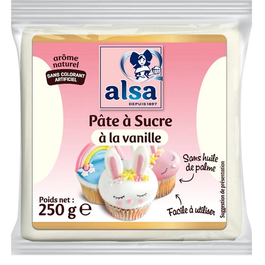 ALSA Pâte à sucre à la vanille 250g