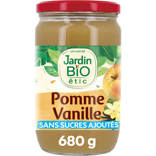 JARDIN BIO Organic Apple Bourbon Vanilla Purée 680g