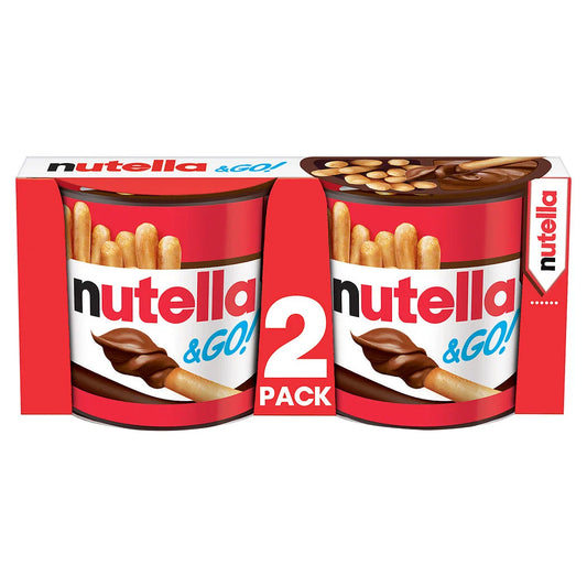 NUTELLA Bâtonnets céréaliers avec de la pâte à tartiner noisettes et cacao 2x52g
