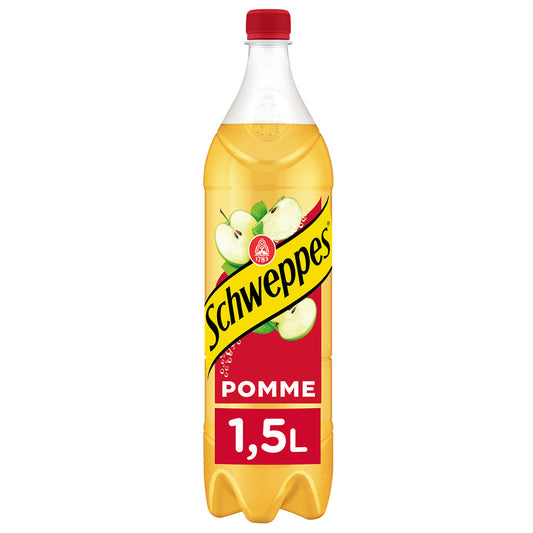SCHWEPPES Boisson gazeuse saveur pomme 1.5L