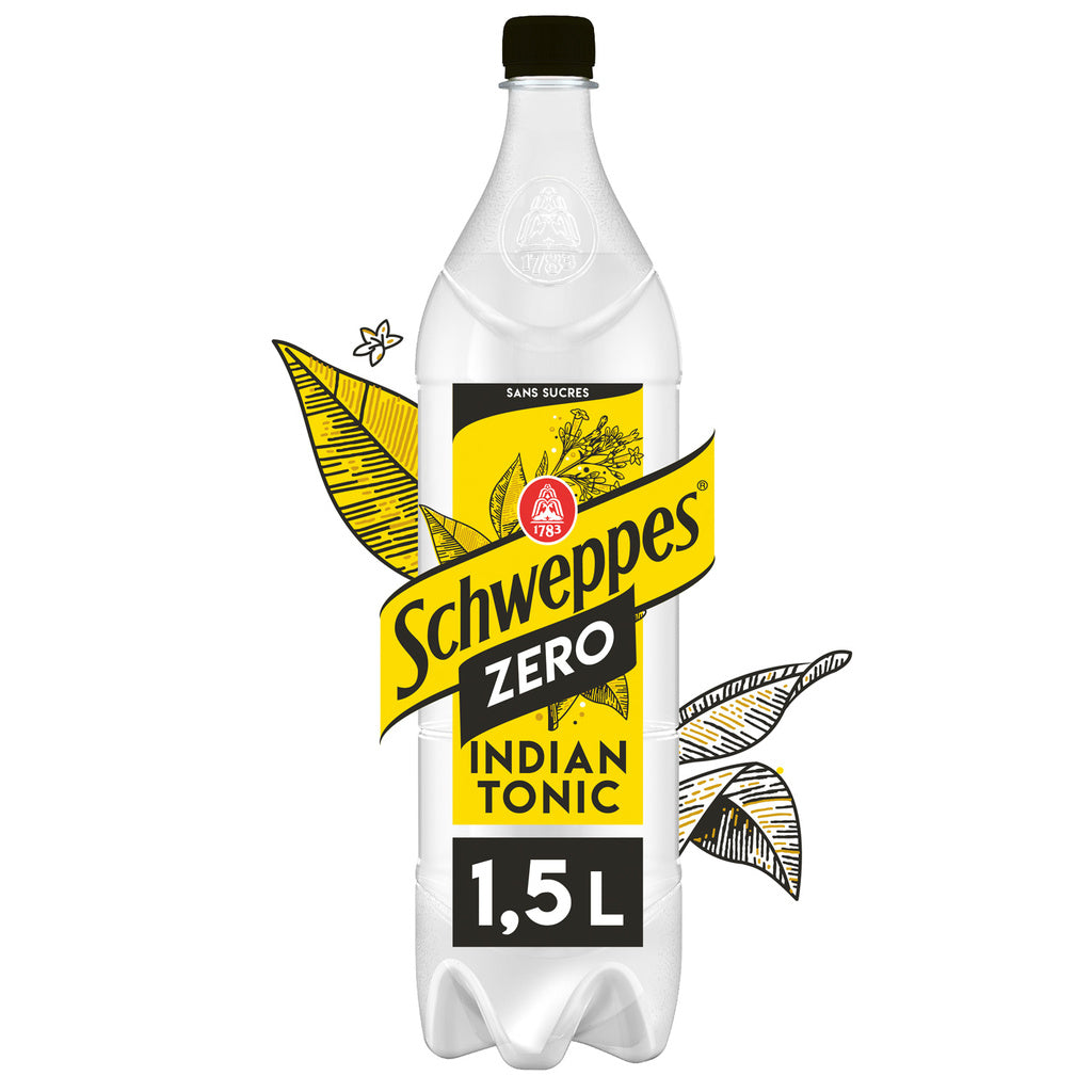 SCHWEPPES Boisson gazeuse Indian Tonic Zéro 1.5L