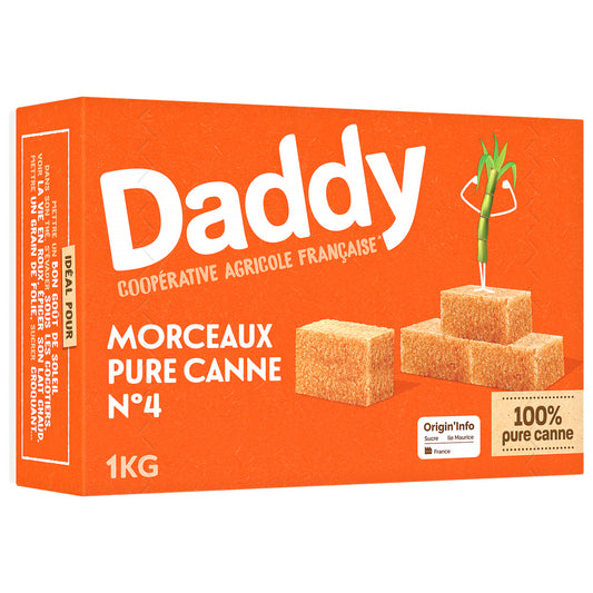 DADDY Sucre pure canne en morceaux 1kg