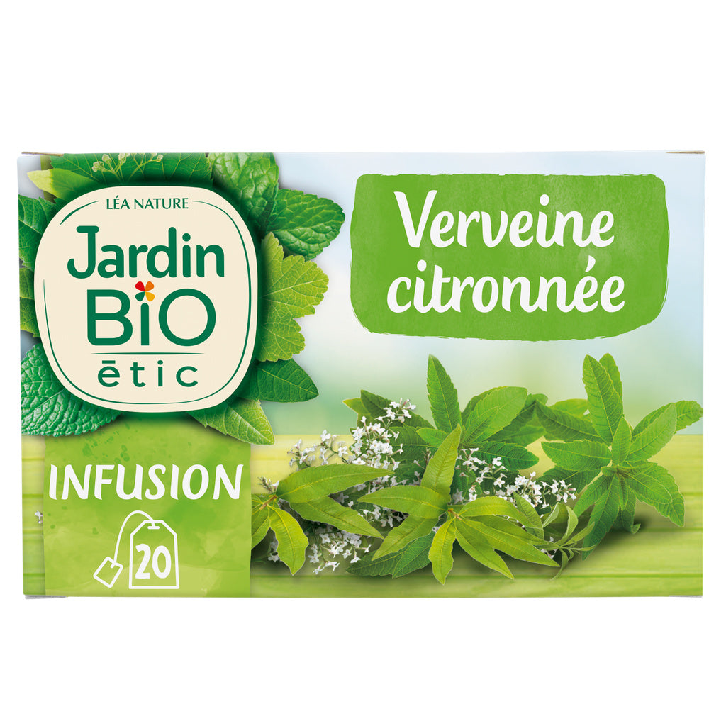 JARDIN BIO Organic Lemon Verbena Herbal Tea (20 Tea Bags)