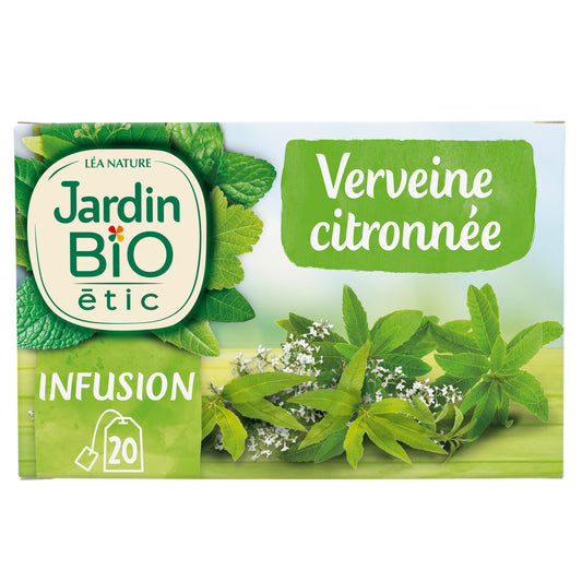 JARDIN BIO Organic Lemon Verbena Herbal Tea (20 Tea Bags)