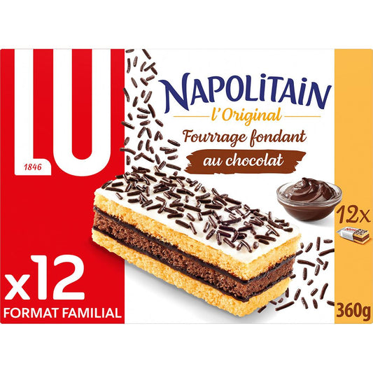 LU Napolitain - Gâteau moelleux L'Original au chocolat format familial 360g