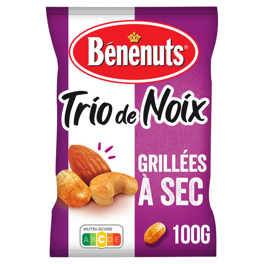 BENENUTS Trio de noix grillées à sec 100g
